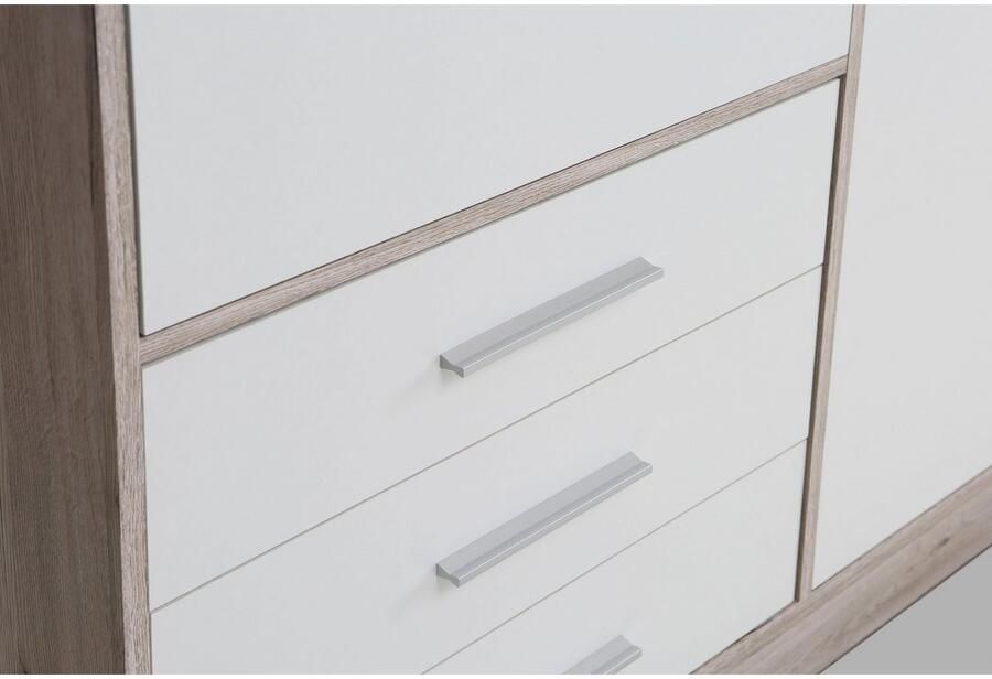 FORTE Kledingkast Jupiter gemaakt in Europa met lades Opbergruimte 2 breedtes 4 kleuren lades variabele legplanken - Foto 6