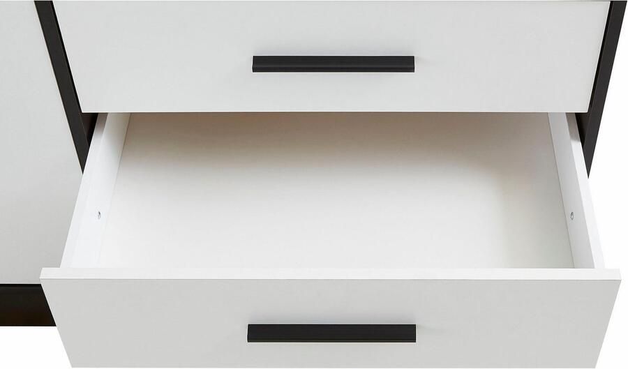 FORTE Kledingkast Jupiter gemaakt in Europa met lades Opbergruimte 2 breedtes 4 kleuren lades variabele legplanken - Foto 9