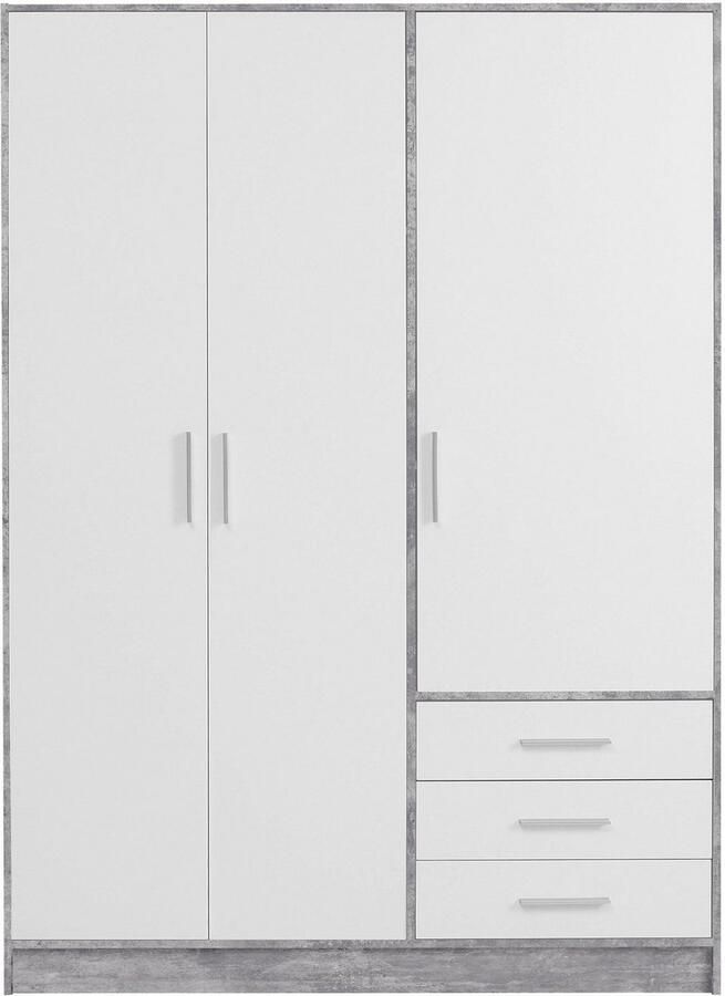 FORTE Kledingkast Jupiter gemaakt in Europa met lades Opbergruimte 2 breedtes 4 kleuren lades variabele legplanken - Foto 3