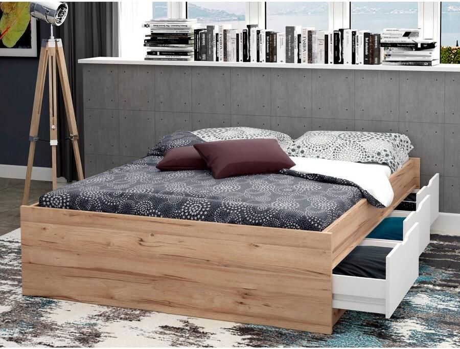 FORTE Ledikant met bergruimte Vankka veel opbergruimte Scandinavisch ontwerp - Foto 6