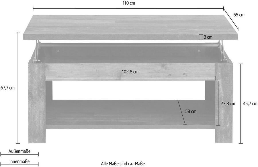 FORTE Salontafel Clif met functie breedte 110 cm - Foto 4