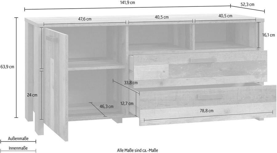 FORTE Tv-meubel Clif Breedte 141 cm - Foto 3