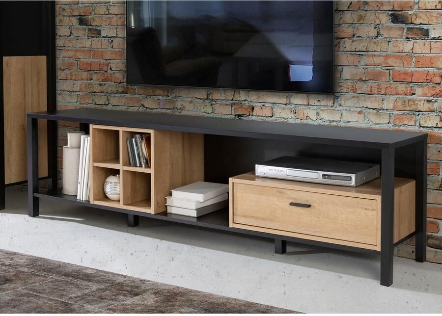 FORTE Tv-meubel High Rock TV-kast TV-bord breedte ca. 181 cm - Foto 2