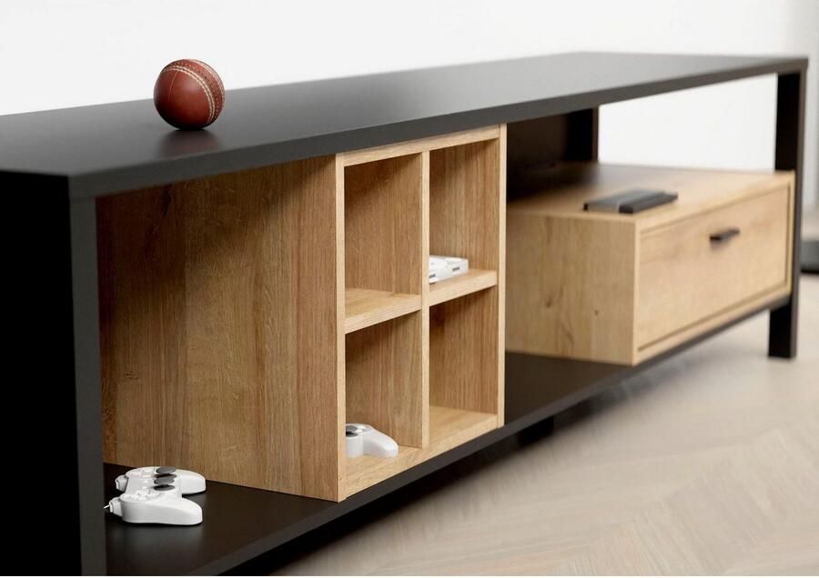 FORTE Tv-meubel High Rock TV-kast TV-bord breedte ca. 181 cm - Foto 3