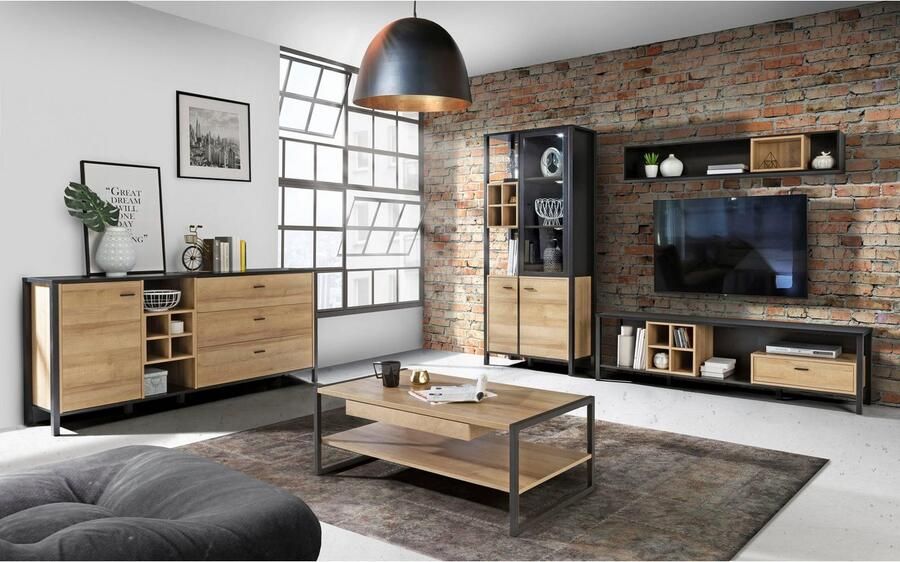FORTE Tv-meubel High Rock TV-kast TV-bord breedte ca. 181 cm - Foto 4