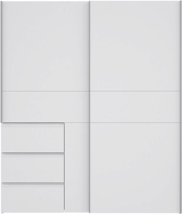 FORTE Zweefdeurkast Winn schuifdeurkast met 3 lades gemaakt in Europa verschillende maten en kleuren zeer veel bergruimte - Foto 6