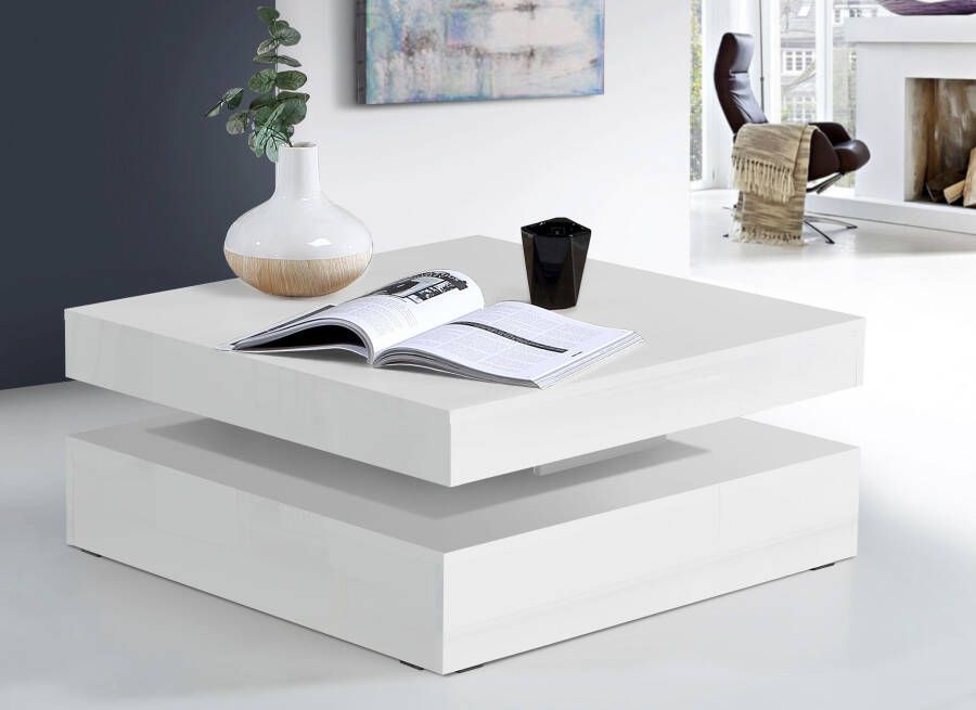 FORTE Salontafel met functie draaibaar tafelblad breedte ca. 78x78 cm - Foto 4