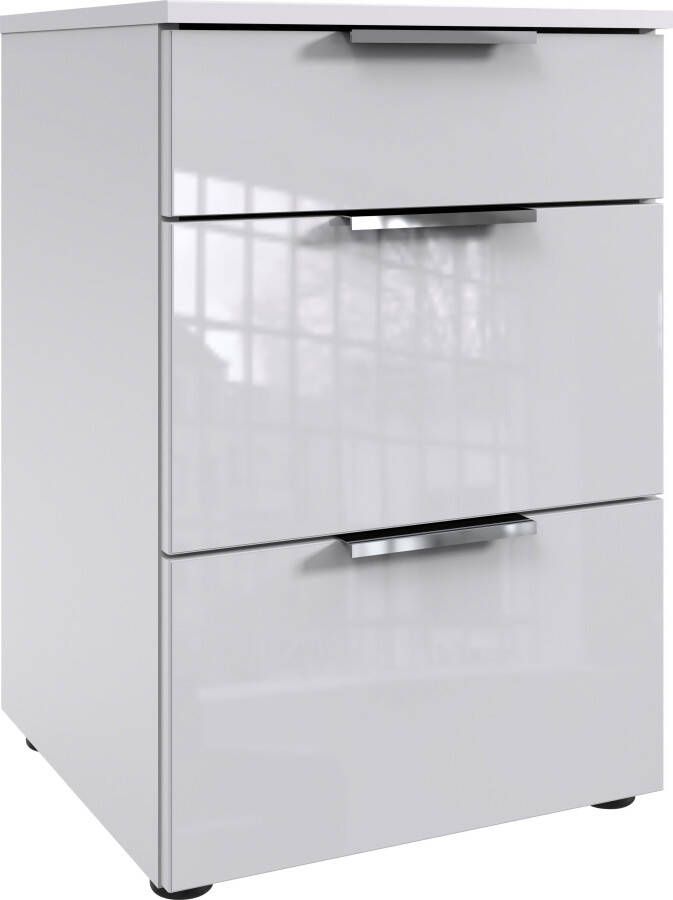 Wimex Nachtkastje Level36 C by fresh to go met glazen elementen aan de voorkant soft-close functie 41 cm breed - Foto 6