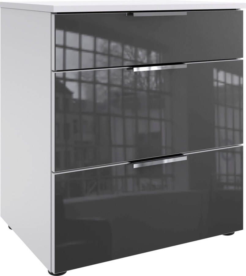 Wimex Nachtkastje Level36 C by fresh to go met glazen elementen aan de voorkant soft-close functie 54 cm breed - Foto 6