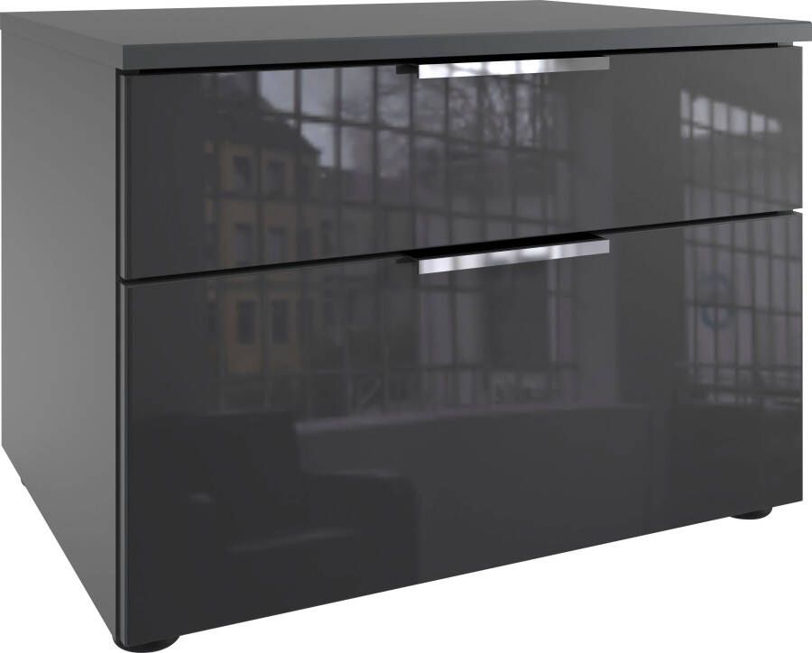 Wimex Nachtkastje Level36 C by fresh to go met glazen elementen aan de voorkant soft-close functie 54 cm breed - Foto 6