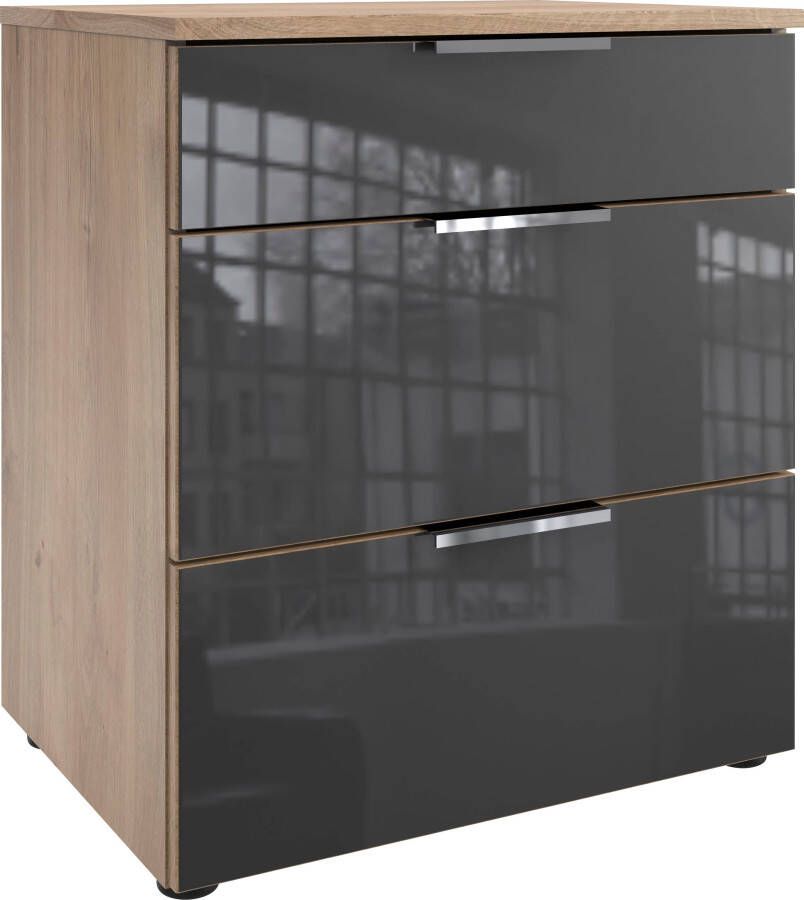 Wimex Nachtkastje Level36 C by fresh to go met glazen elementen aan de voorkant soft-close functie 54 cm breed - Foto 6