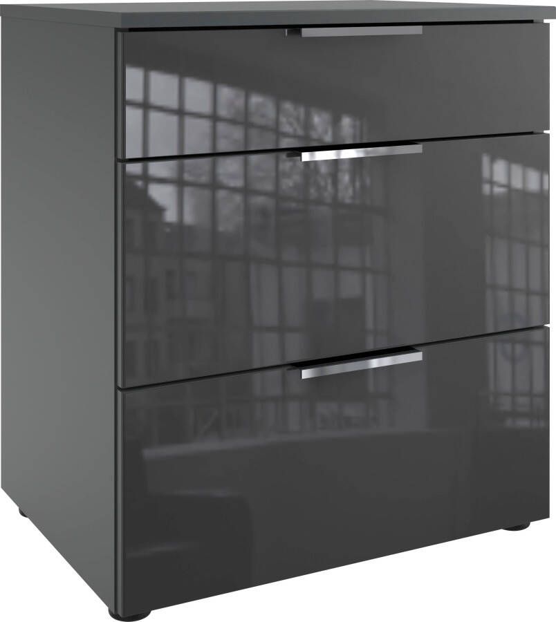 Wimex Nachtkastje Level36 C by fresh to go met glazen elementen aan de voorkant soft-close functie 54 cm breed - Foto 6