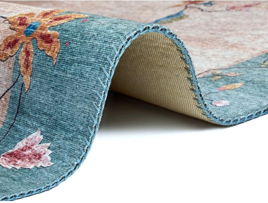 Freundin Home Collection Design-vloerkleed Gloriosa Vintage-design oriënt look gebloemd motief korte pool woonkamer