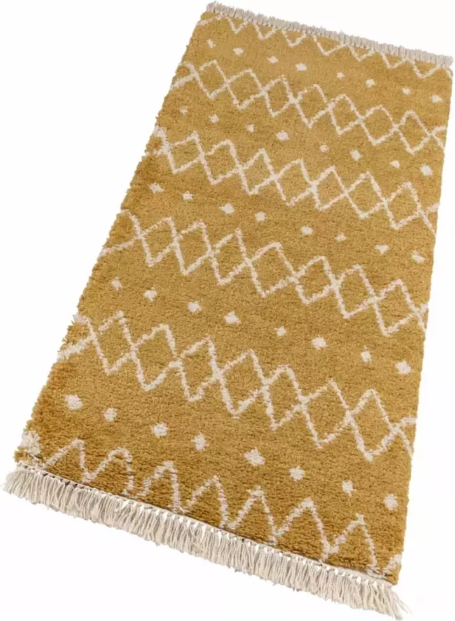 Freundin Home Collection Hoogpolige loper Calla Bijzonder zachte pool zigzagmotief met franje woonkamer slaapkamer robuust gemakkelijk in onderhoud - Foto 2