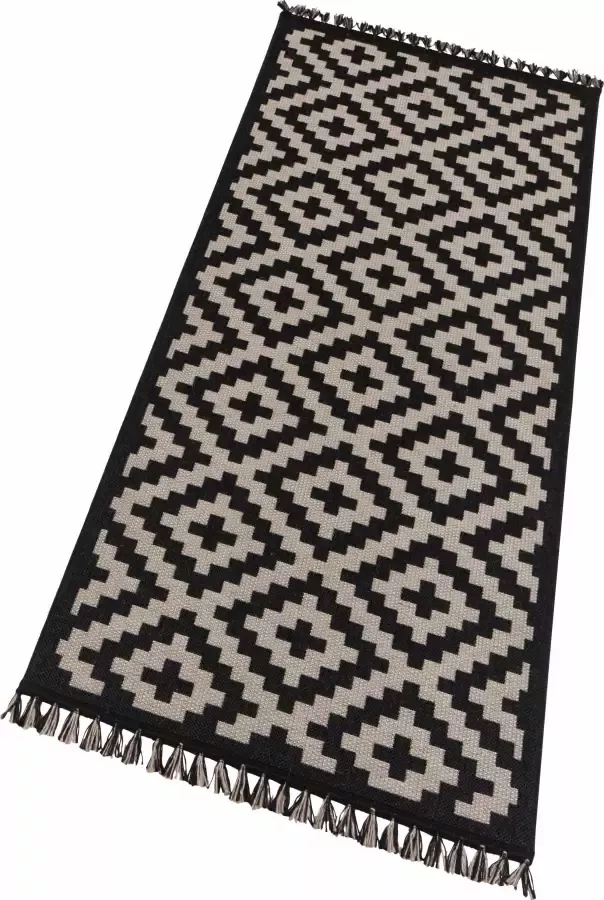 Freundin Home Collection Loper Stockholm Platweefsel handmade look franje naturel-look robuust gemakkelijk in onderhoud - Foto 2