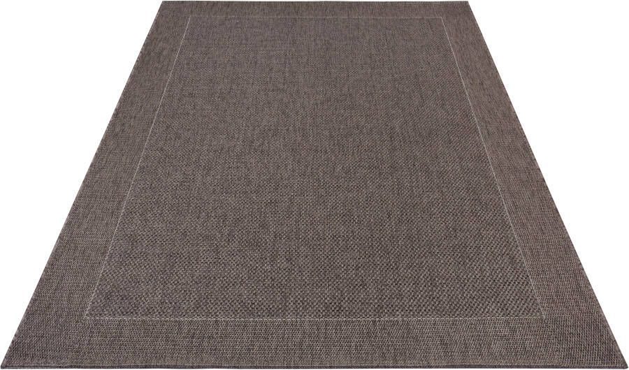 Tapeso Binnen & buiten vloerkleed Vena taupe antraciet 160x230 cm - Foto 2