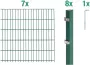 GAH Alberts Dubbelstaafmat hekwerk 100 cm hoog 7 matten voor 14 m 8 palen (set) - Thumbnail 1
