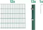 GAH Alberts Dubbelstaafmat hekwerk 140 cm hoog 12 matten voor 24 m 13 palen (set) - Thumbnail 1