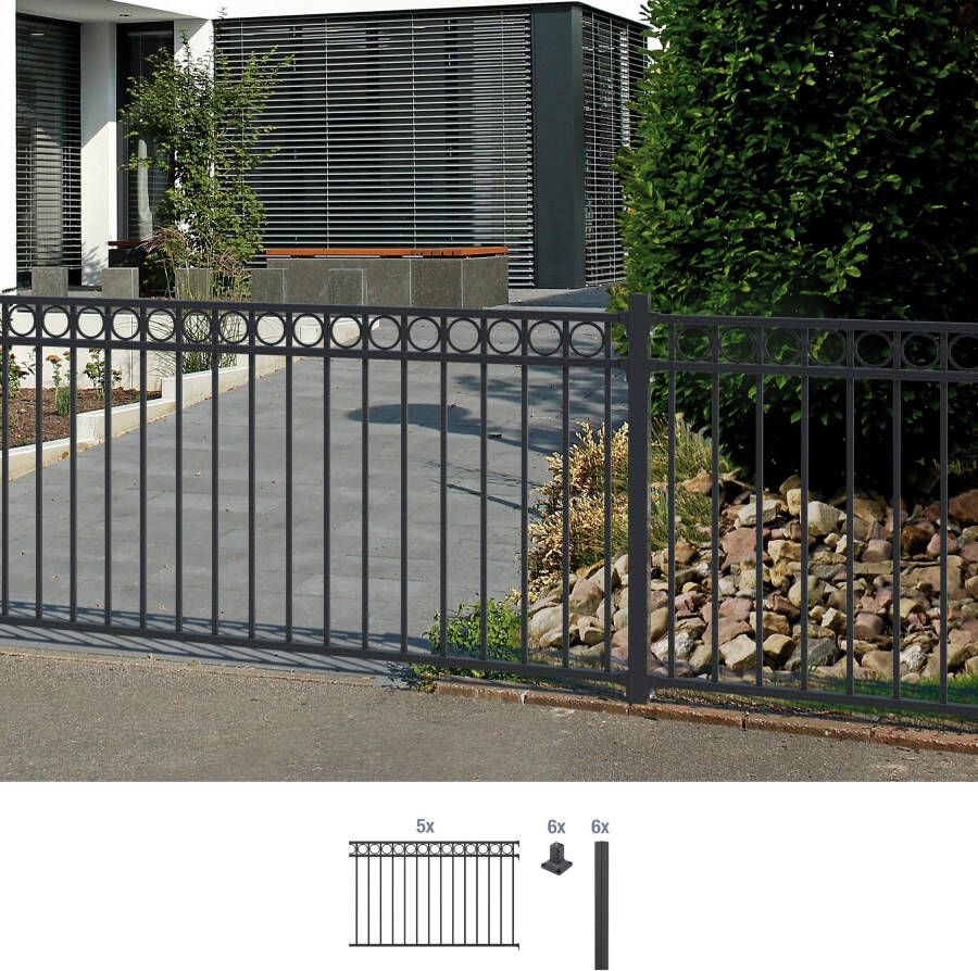 GAH Alberts Metalen hek Circle Hoogte: 100 en 120 cm totale lengte: 10 m om vast te schroeven (set) - Foto 6