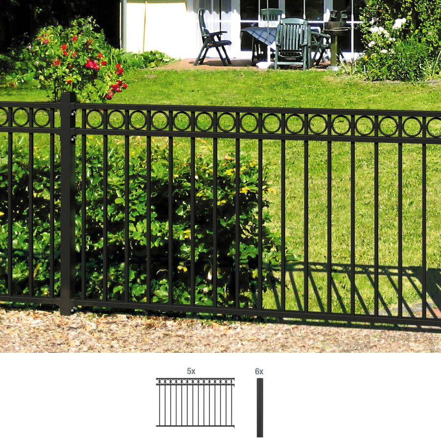 GAH Alberts Metalen hek Circle Hoogte: 100 en 120 cm totale lengte: 10 m voor plaatsing in beton (set) - Foto 5