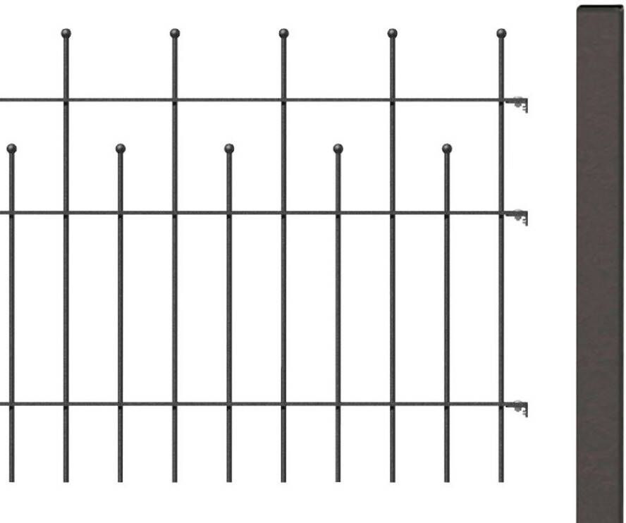 GAH Alberts Metalen hek Madrid Hoogte: 49 5 73 5 en 98 5 cm totale lengte: 10 m voor plaatsing in beton (set) - Foto 5