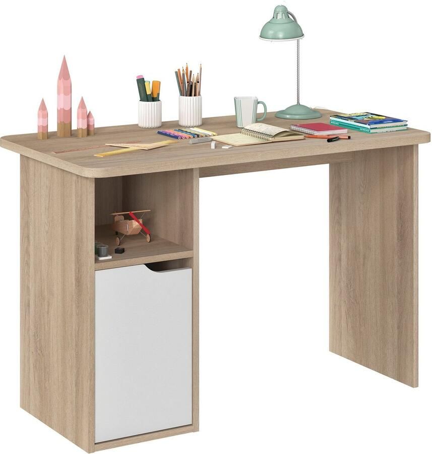 Galipette Babymeubelset Sasha bestaande uit een kledingkast bed plank ladekast bureau & opbergruimte (6-delig)