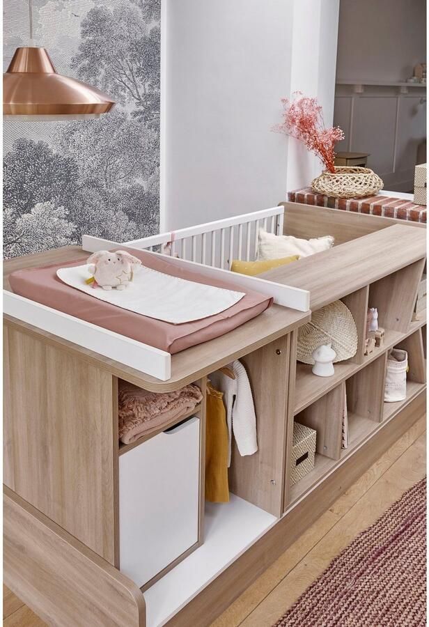 Galipette Babymeubelset Sasha bestaande uit een kledingkast bed plank ladekast bureau & opbergruimte (6-delig) - Foto 13