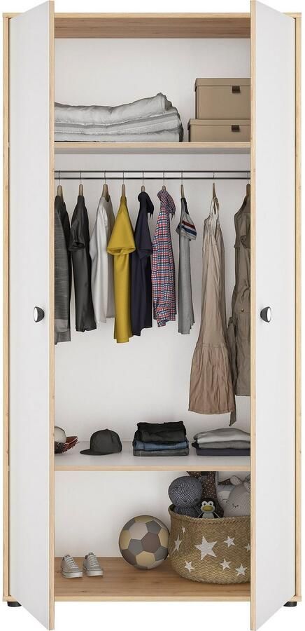 Galipette Kledingkast Arthur met 2 planken en garderobestang - Foto 4