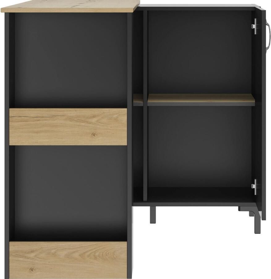 Gautier_diagone Diagone multifunctionele keukentafel barhoogte 94cm MANCHESTER zwart