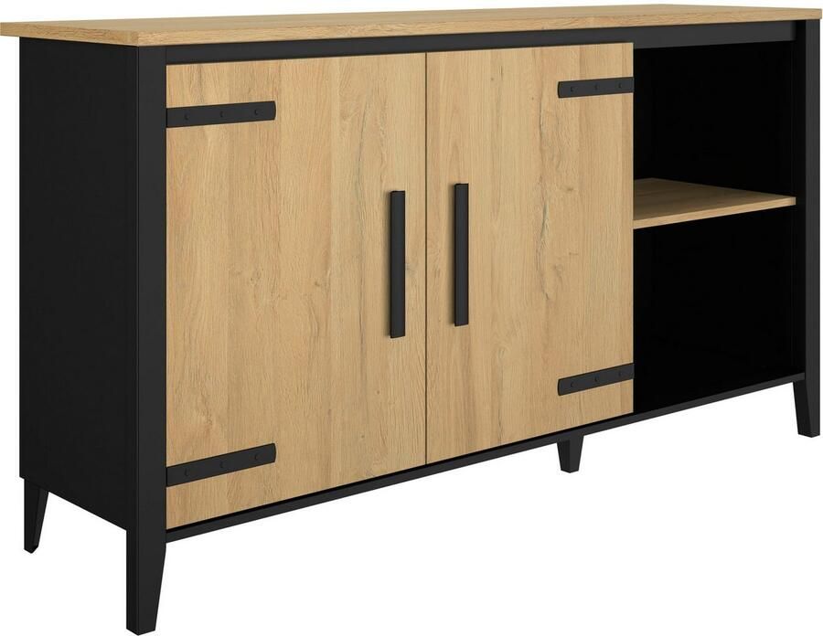 Gami Buffetkast CORK 2 volle deuren en 2 niches. 1 grote linker plank en 1 rechter plank - Foto 2