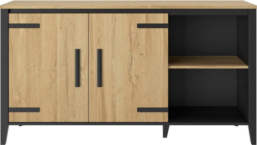 Gami Buffetkast CORK 2 volle deuren en 2 niches. 1 grote linker plank en 1 rechter plank - Foto 3