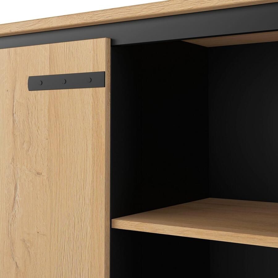 Gami Buffetkast CORK 2 volle deuren en 2 niches. 1 grote linker plank en 1 rechter plank