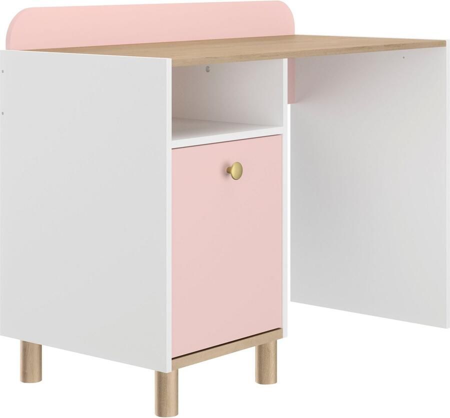Gami Kinderbureau Romy 110 X 52 X 85 Cm Wit-pastelroze Gautier Bureau Wit; Roze MDF - Foto 5