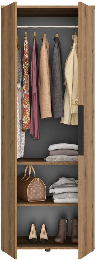 Gami Draaideurkast Kast 2 deuren 1 2 kledingkast 1 2 waskast royaal volume - Foto 3