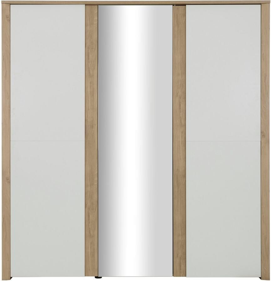 Gami Draaideurkast MANAE 3-deurs kast met spiegel en groot opbervolume