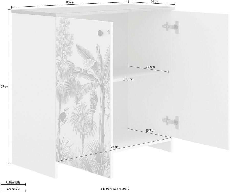 Diagone Commode Wit 80x36x77 cm - Foto 3