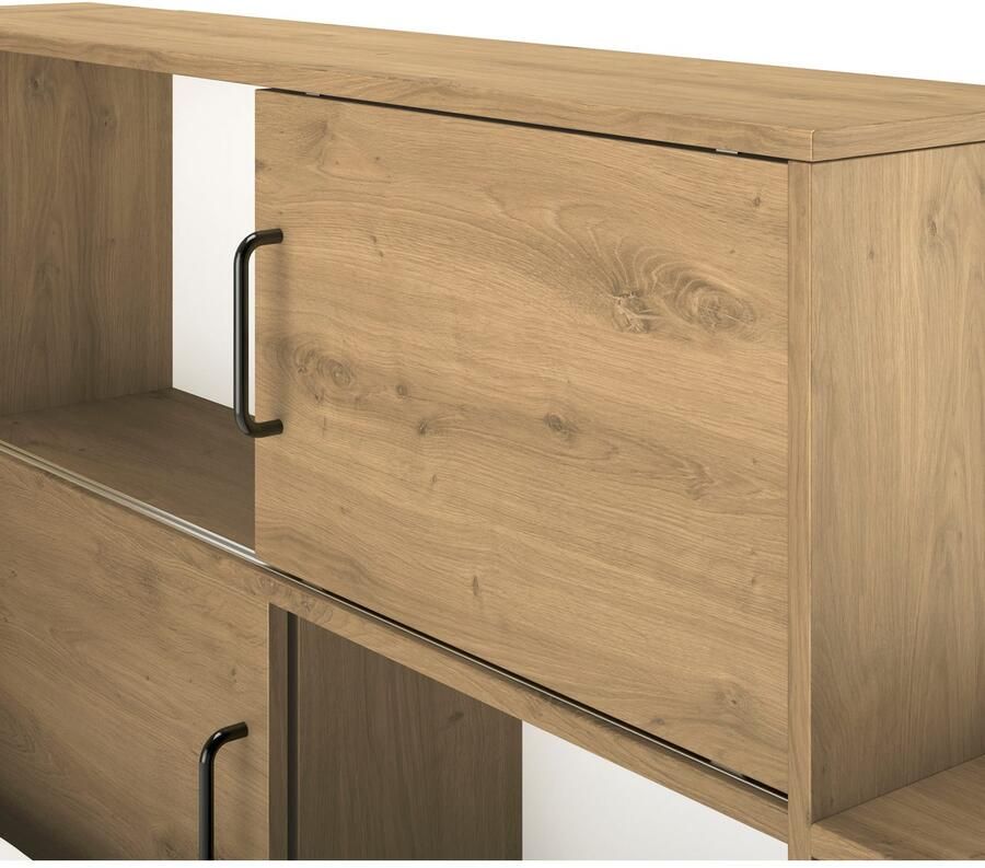 Gautier_diagone Gautier Diagone Tienerbed Erwan met opbergruimte en laden 90 x 200 cm wit en eik - Foto 4