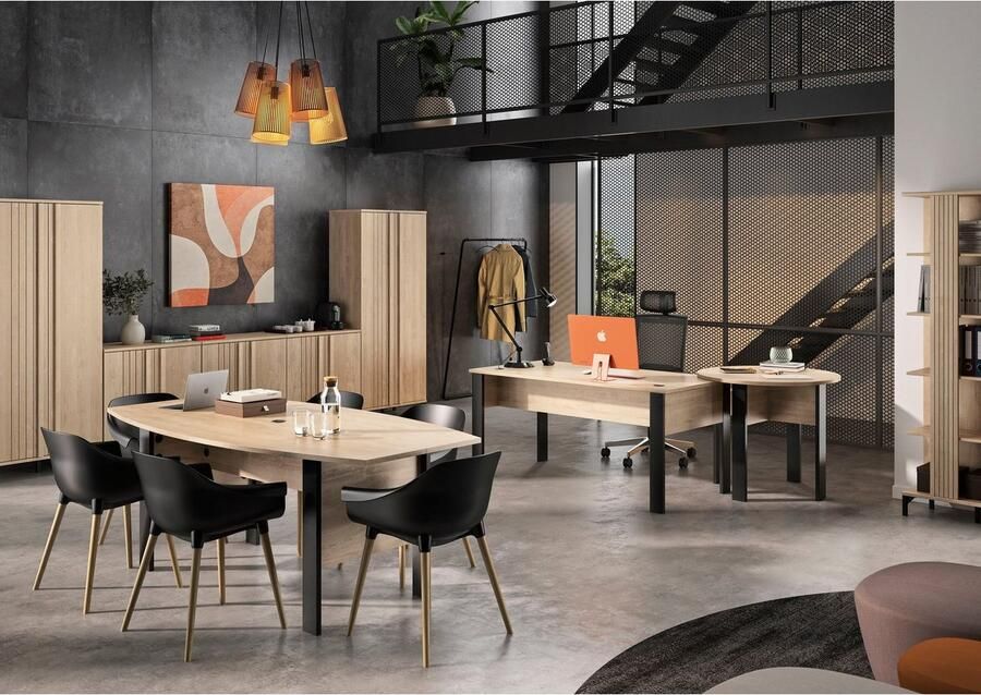 Gautier Gami Vergadertafel Faro 200 x 100 x 76 cm Blonde Oak-design - Foto 3