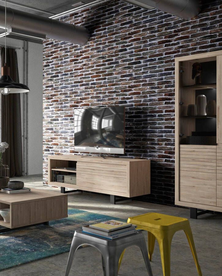 Gami Tv-meubel Clay met decoratieve 3d-elementen