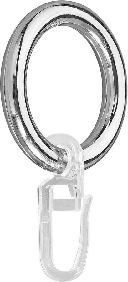 GARESA Gordijnring Kunststof ring met haak voor diameters tot 20 mm eenvoudige montage (20 stuks)