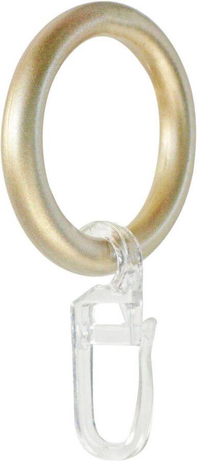 GARESA Gordijnring Kunststof ring met haak voor diameters tot 20 mm eenvoudige montage (20 stuks) - Foto 1