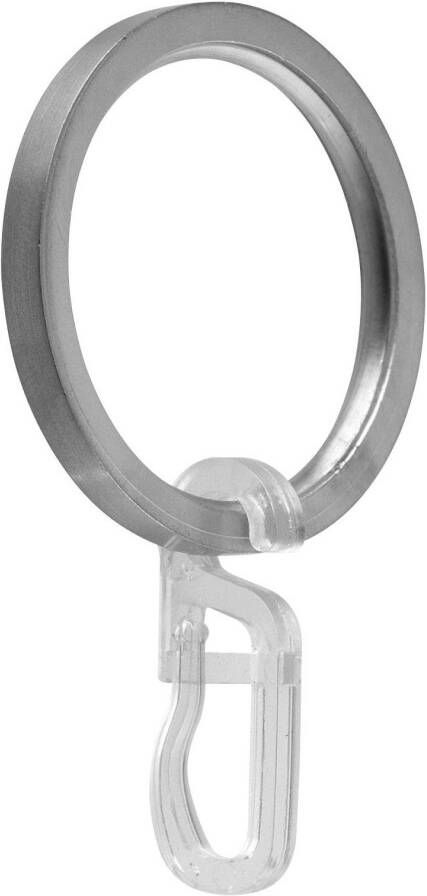 GARESA Gordijnring Platte ring met haak voor diameters tot 20 mm eenvoudige montage (20 stuks) - Foto 1