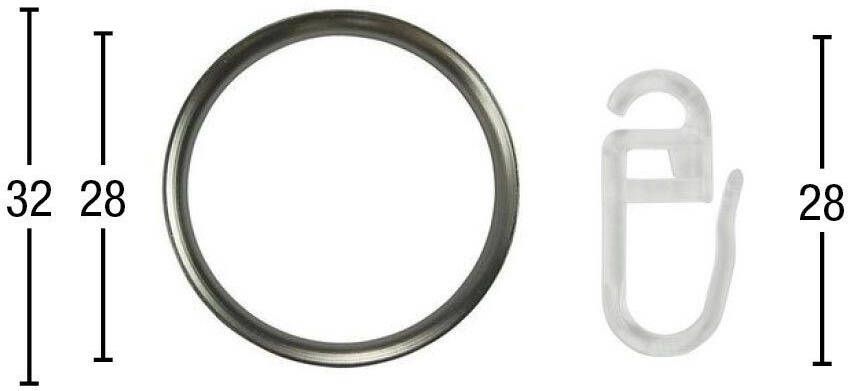 GARESA Gordijnring Ring met haak (set 20 stuks) - Foto 1