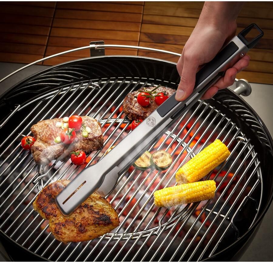 GEFU Barbecuetang BBQ Vergrendelingsmechanisme met geïntegreerd ophangoog edelstaal - Foto 2