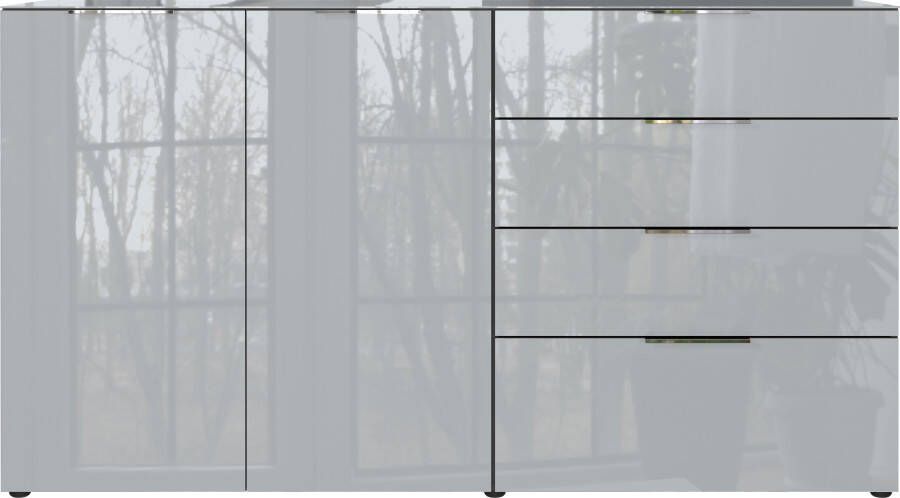 GERMANIA Dressoir OAKLAND in 2 breedten fronten en bovenblad met glas-inlay