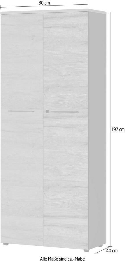 GERMANIA Archiefkast GW-Agenda multifunctionele kast afsluitbaar optioneel met 2 open vakken afmetingen 80x197 cm made in germany - Foto 8