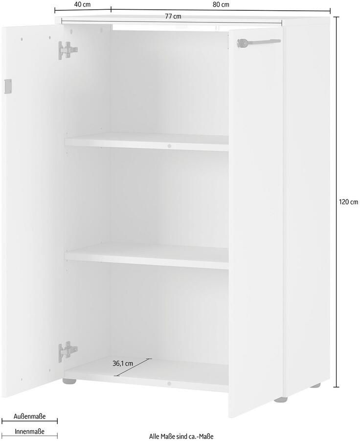 GERMANIA Archiefkast GW-Agenda opt. met lade afmetingen 80x120 cm made in germany - Foto 2