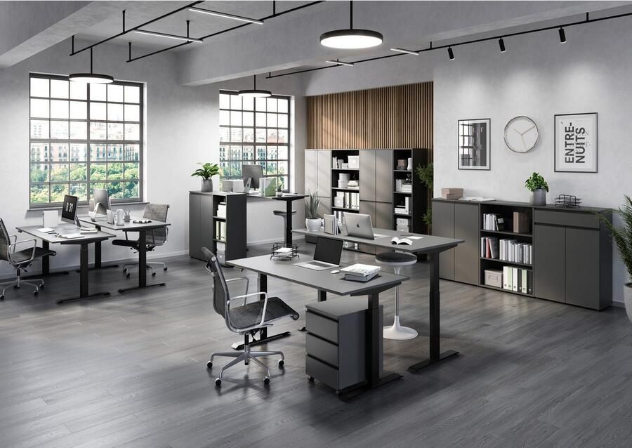 GERMANIA Bureau Milaan elektrisch in hoogte verstelbaar in verschillende breedten 120-180 cm made in germany - Foto 2