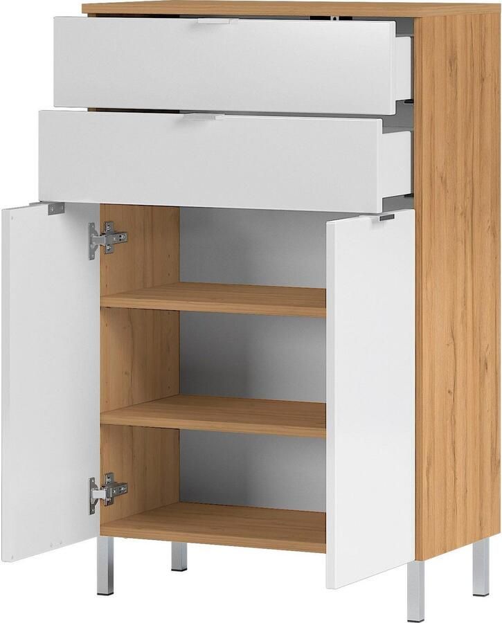 Germania Mauresa Badkamerkast Small Wit | Eiken - Foto 4