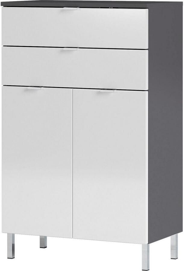 Germania Ladekast GW-Mauresa 34x60x97 cm grafietkleurig en wit - Foto 7